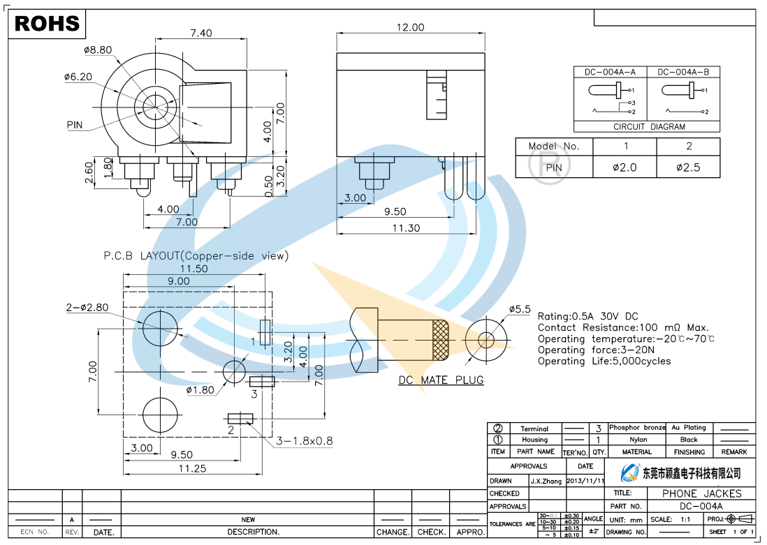 DC-004A規(guī)格書下載